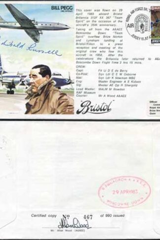 TP28c Bill Pegg OBE. AFRAeS Signed by Sir Archibald Russell (A)