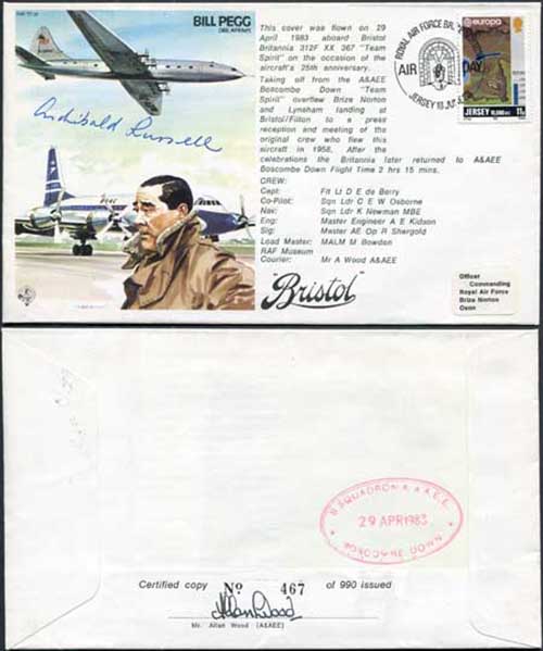 TP28c Bill Pegg OBE. AFRAeS Signed by Sir Archibald Russell (A)