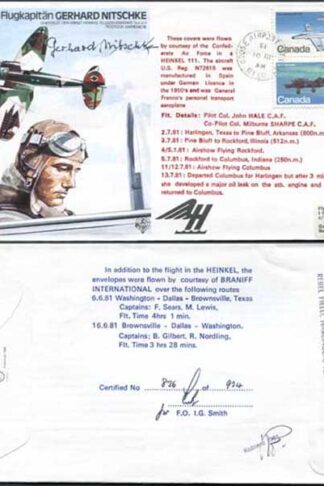 TP16c Flugkapitan Gerhard Nitschke Personally Signed by Gerhard Nitschke