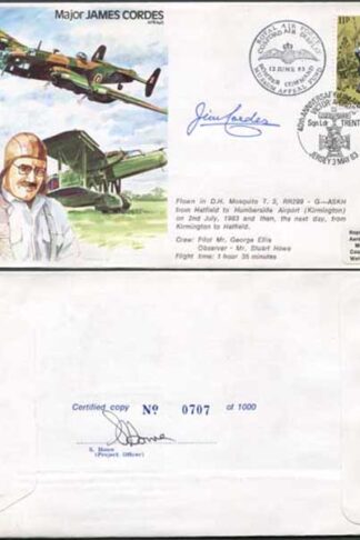 TP30c Major James Cordes AFRAeS Personally Signed by James Cordes (A)
