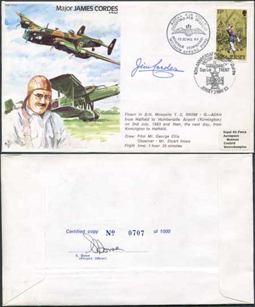 TP30c Major James Cordes AFRAeS Personally Signed by James Cordes (A)