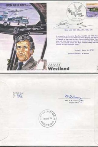 TP4c Ron Gellatly OBE. AFC. Signed by Sqn Ldr Ron Gellatly (B)
