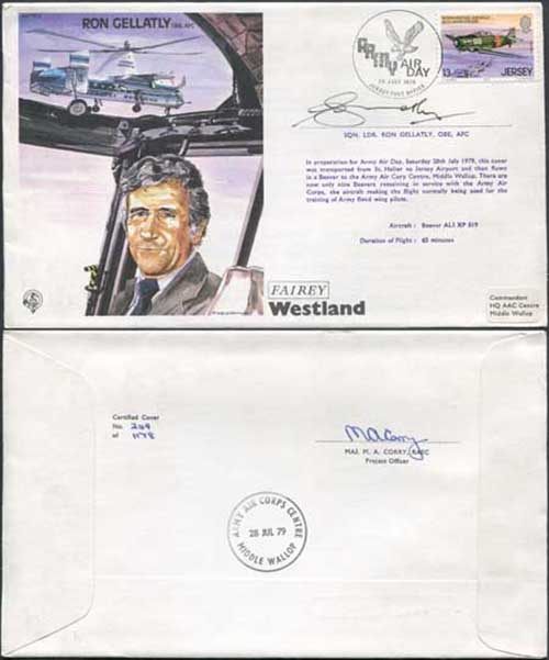 TP4c Ron Gellatly OBE. AFC. Signed by Sqn Ldr Ron Gellatly (B)