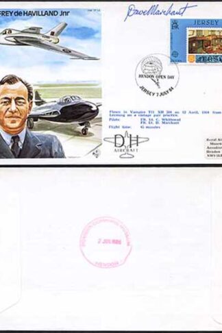 TP33b Geoffrey de Havilland Jnr OBE. Pilot Signed