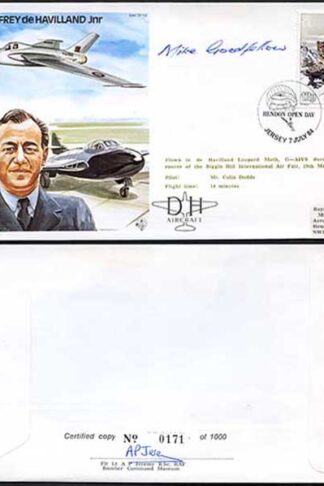 TP33c Geoffrey de Havilland Jnr OBE. Signed by M.S. Goodfellow (A)