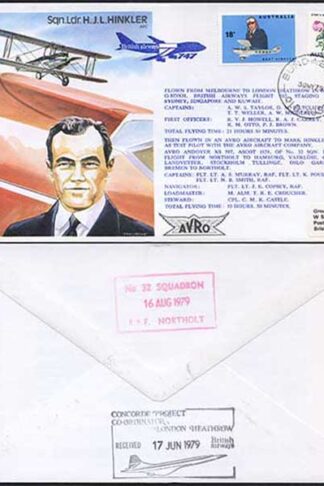 TP3a Sqn Ldr H.J.L. Hinkler AFC. Standard Cover