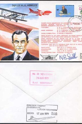 TP3b Sqn Ldr H.J.L. Hinkler AFC Signed by N.B. Smith