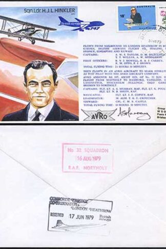 TP3b Sqn Ldr H.J.L. Hinkler AFC Signed by A.B. Murray (A)