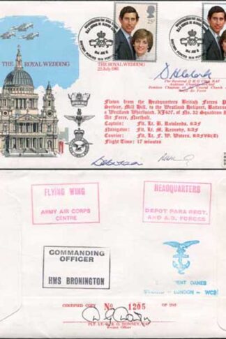 RFDC5 The Royal Wedding Signed by Crew and The Reverand D.H.G. Clark (A)