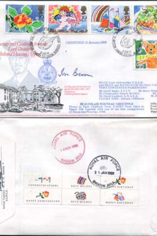 RFDC70 Greetings 31 January 1989 Signed by Air Marshal Sir Ivor Broom