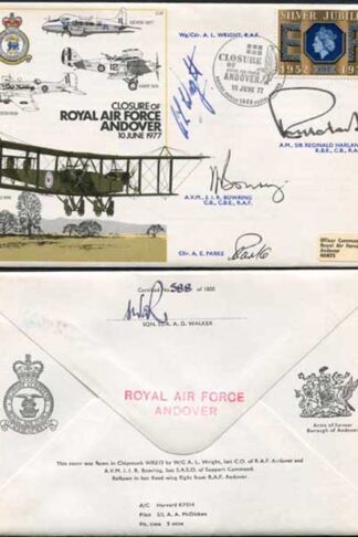 C47c Closure of Royal Air Force Andover Signed by Four (A)