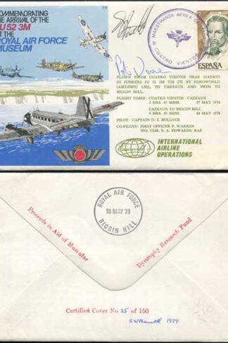 C51b The Arrival of the JU52 3M Pilot and Co-Pilot Signed