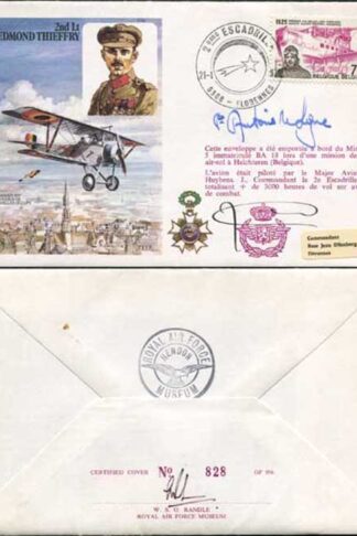 C55c 2nd Lt Edmond Thieffry Signed Prince Antoine de Ligne
