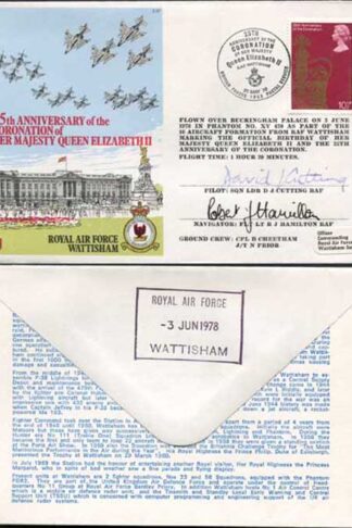 C57b 25th Ann of the Coronation of HM Queen Elizabeth II Pilot and Nav Signed