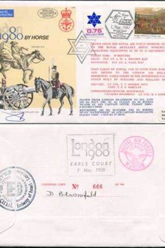 C65c To London by Horse Signed by Brigadier General Eitan Barak (D)