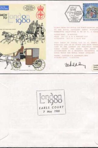 C67b By Coach to London 1980 Signed Only by the Horse Rider