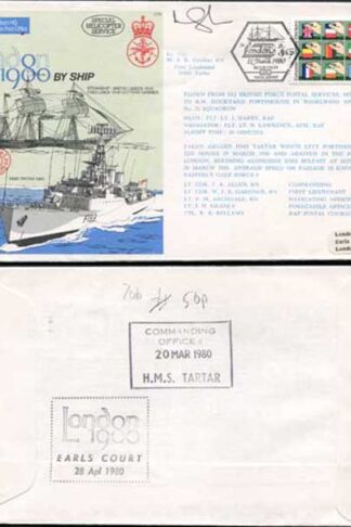 C70b To London by Ship 1980 Signed by Lt Cdr Gardner (A)