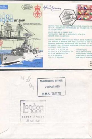 C70b To London by Ship 1980 Signed by Lt Graney Similar to Standard Cover