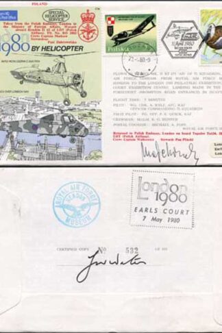 C74c To London by Helicopter 1980 Signed by Colonel Aleksander Majchrzak (A)