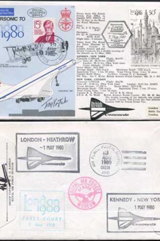 C75c Supersonic to London 1980 Signed by Captain T.M. Vojtek