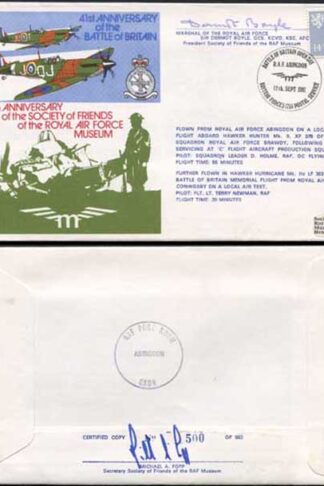 C90c 10th Ann Society of Friends of the RAF Museum Signed Sir Dermot Boyle (A)