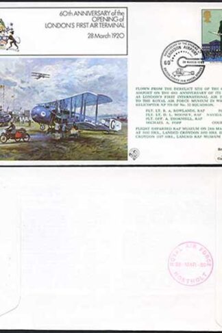 FF14a 60th Ann of the Opening of Londons 1st Air Terminal Standard Cover (A)