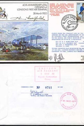 FF14c 60th Ann of the Opening of Londons 1st Air Terminal Signed by Signed