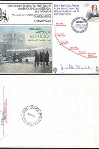 FF16e 50th Ann 1st Flight from England to Australia by a Woman Pilot Signed (A)