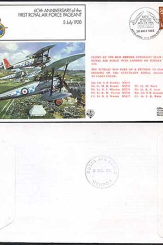 FF19a 60th Ann of the 1st RAF Pageant Standard Cover