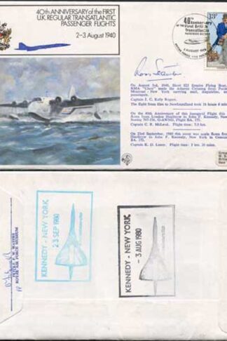 FF21c 1st UK Regular Transatlantic Passenger Flights Signed by R. Stainton (A)
