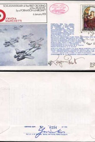 FF23c 1st Crossing of Atlantic by Formation of Aircraft Signed by L. Questa (A)