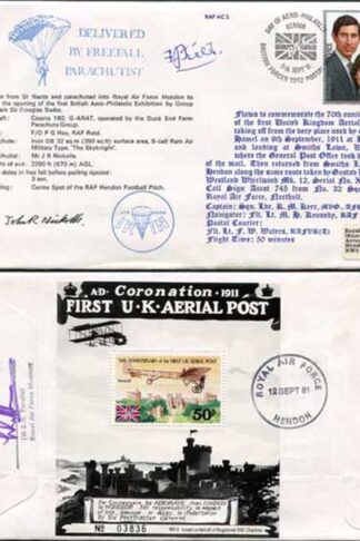 AC2c 70th Ann 1st UK Aerial Post Hendon and Windsor Double Signed (B)
