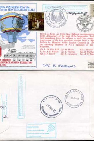 AC5 200th Anniv start Montgolfier trials balloon Signed 2 (A)