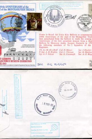 AC5 200th Anniv start Montgolfier trials balloon Signed 2 (D)