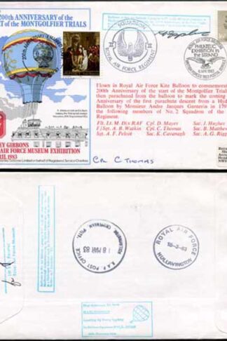 AC5 200th Anniv start Montgolfier trials balloon Signed 2 (E)