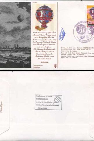 AC8a 200th Ann 1st Manned Aerial Voyage Signed by Peter Sadler (A)