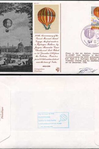AC9b 200th Ann 2nd Manned Aerial Voyage Signed (A)