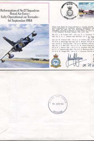 AC14b Reformation No.27 Sqn Fully Operational on Tornado Signed by J.B. Grogan
