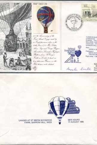 AC22d 200th Ann 1st Aerial Voyage Made by an Englishman Signed by Angela Smith