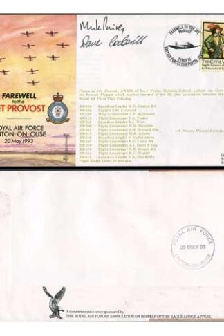 AC74c Farwell to the Jet Provost Signed by Gulf War Pilots Cockerill and Paisley