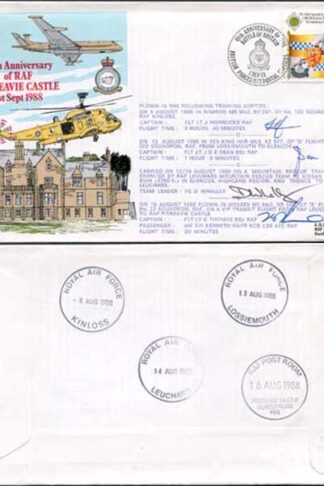AC31b 50th Ann of RAF Pitreavie Castle Signed by 4 Pilots
