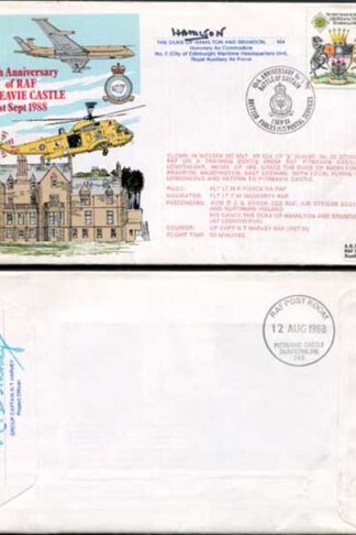 AC31d 50th Ann of RAF Pitreavie Castle Signed by The Duke of Hamilton and Brand