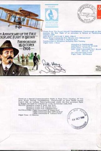 AC32b 80th Ann 1st Aeroplane Flight in Britain Signed by Hay and Smith