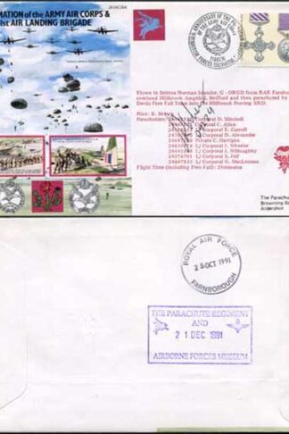 AC54c Formation of AAC and 1st Air Landing Brigade Parachutist Signed (D)