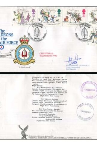 RAFFDC16 Squadrons of RAF Christmas Signed by A.F. Stewart