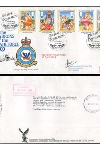 RAFFDC19 Squadrons of RAF Picture Postcards Signed by J.S. Wilson