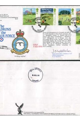 RAFFDC22 Squadrons of RAF Golf Signed by J. Middleton