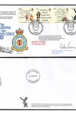 RAFFDC35 The Squadrons of the RAF Robert Burns Signed by G.A. Bowerman