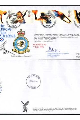 RAFFDC39 The Squadrons of the RAF Olympics 96 Signed M. Swan