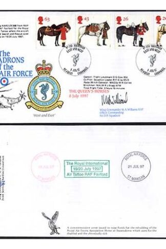 RAFFDC48 The Squadrons of the RAF The Queens Horses Signed by M.A. Williams